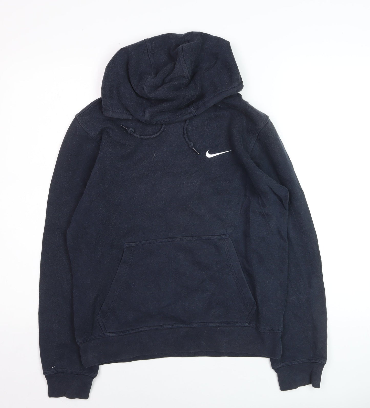Nike Boys Navy Blue Pullover Hoodie Small Cotton Blend Long Sleeve