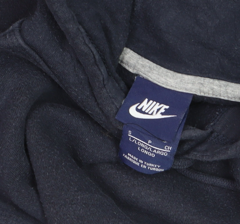 Nike Boys Navy Blue Pullover Hoodie Small Cotton Blend Long Sleeve