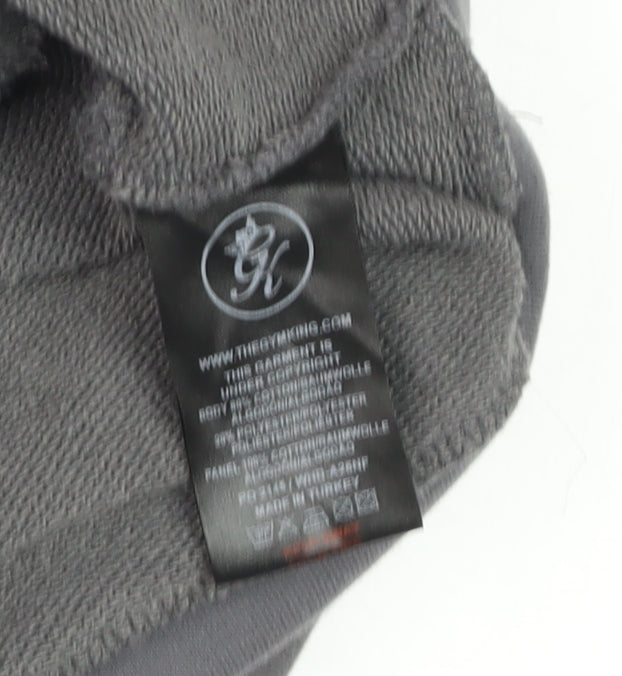 Gym King Women's Grey Full Zip Hoodie Size 8 Cotton Blend Casual