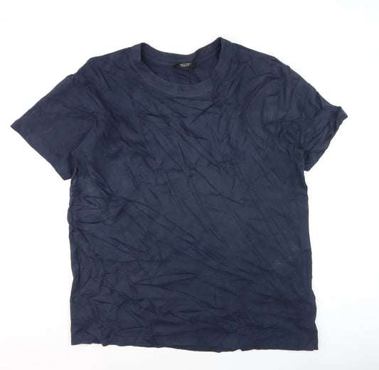 Jack & Jones Men’s Blue XL Premium Cotton Crew Neck T-Shirt