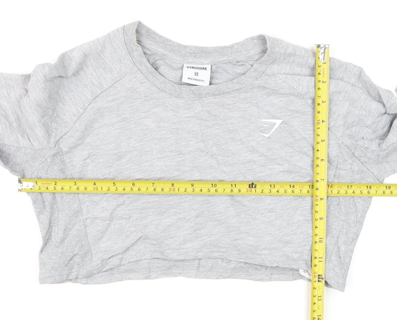Gymshark Women Grey XS Cropped Crew Neck Pullover Sweatshirt
