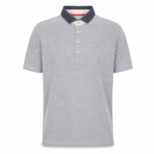 Jiggler Lord Berlue Men's Blue Geometric Pattern Polo Shirt XL