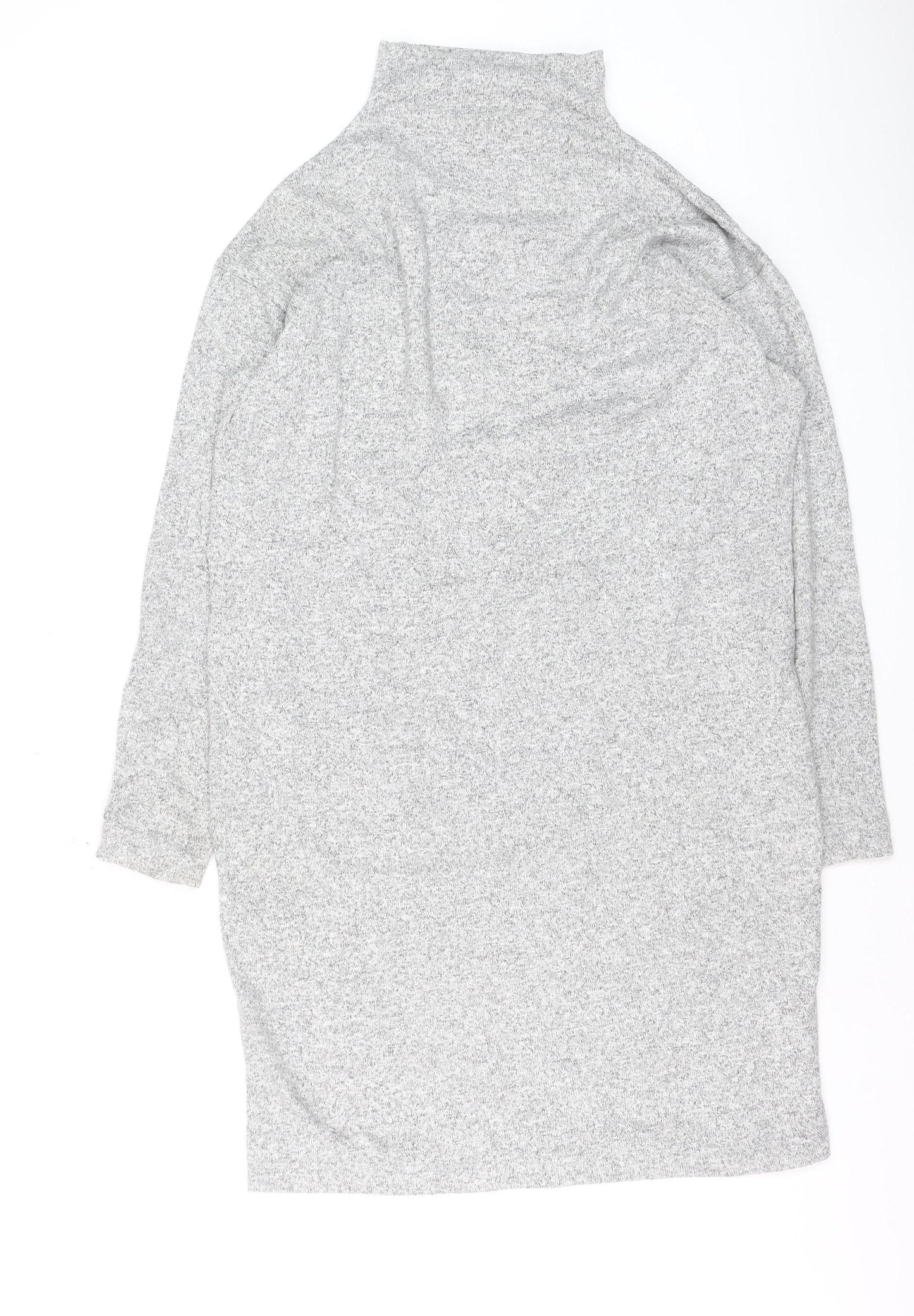 Uniqlo Women’s Grey Roll Neck Knit Jumper M Relaxed Fit