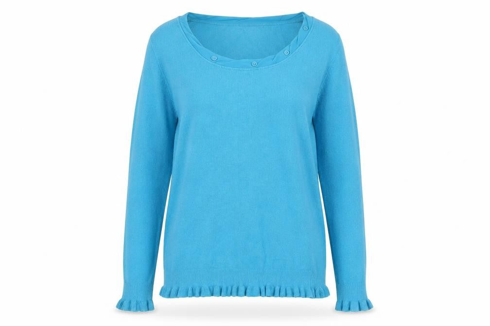 Marks & Spencer Per Una Blue Long Sleeve Scoop Neck Jumper Women’s Size 10