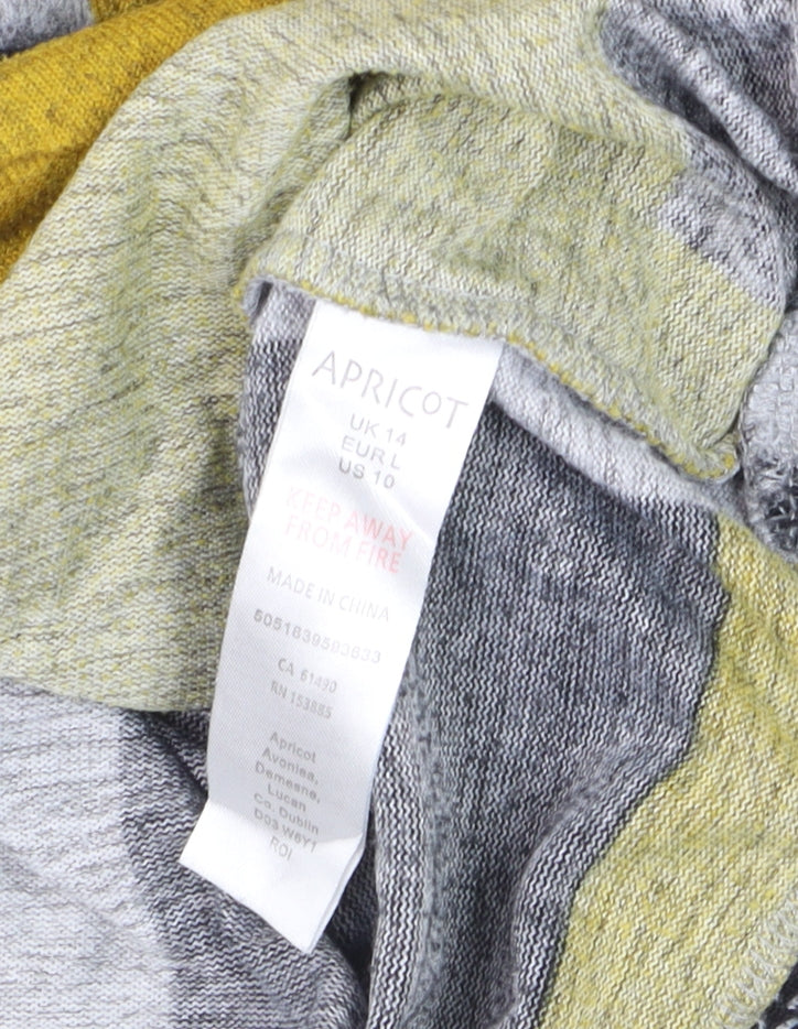 Apricot Women’s Multicoloured Geometric Pullover Jumper Size 14