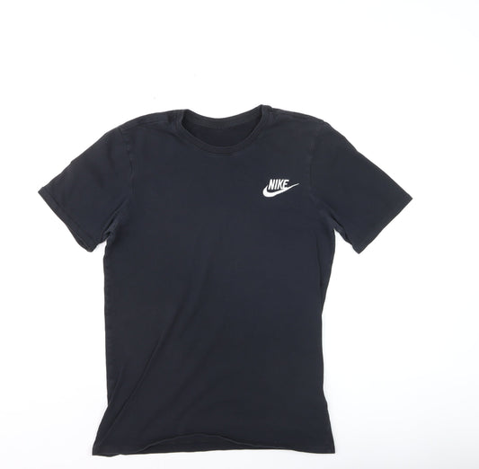 Nike Boys Black Cotton Crew Neck Short Sleeve Sports T-Shirt Size S