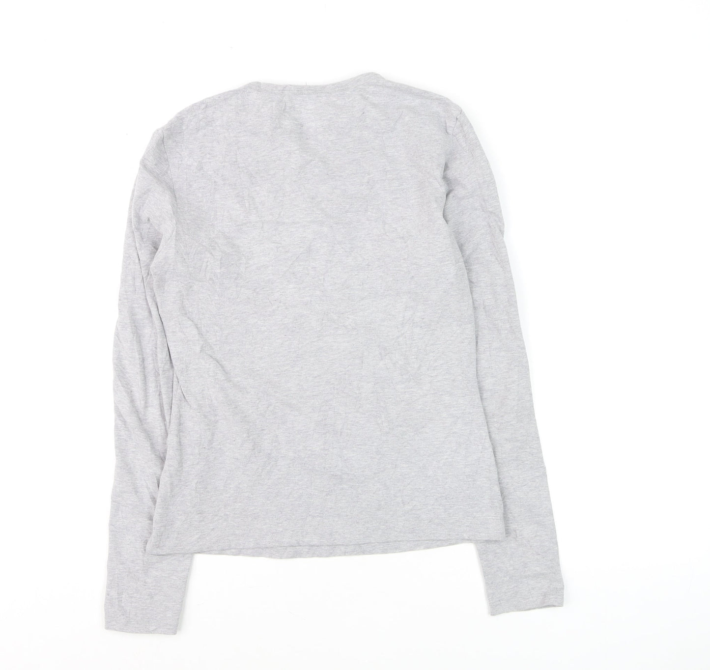 DKNY Jeans Girls Grey Long Sleeve Graphic Music T-Shirt M