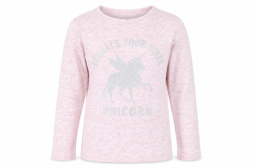 Primark Girls Pink Unicorn Pullover Jumper Long Sleeve 9-10 Years