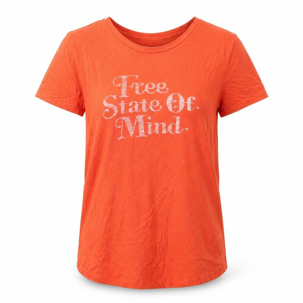 Abercrombie & Fitch Women’s Orange M Basic T-Shirt Free State Of Mind