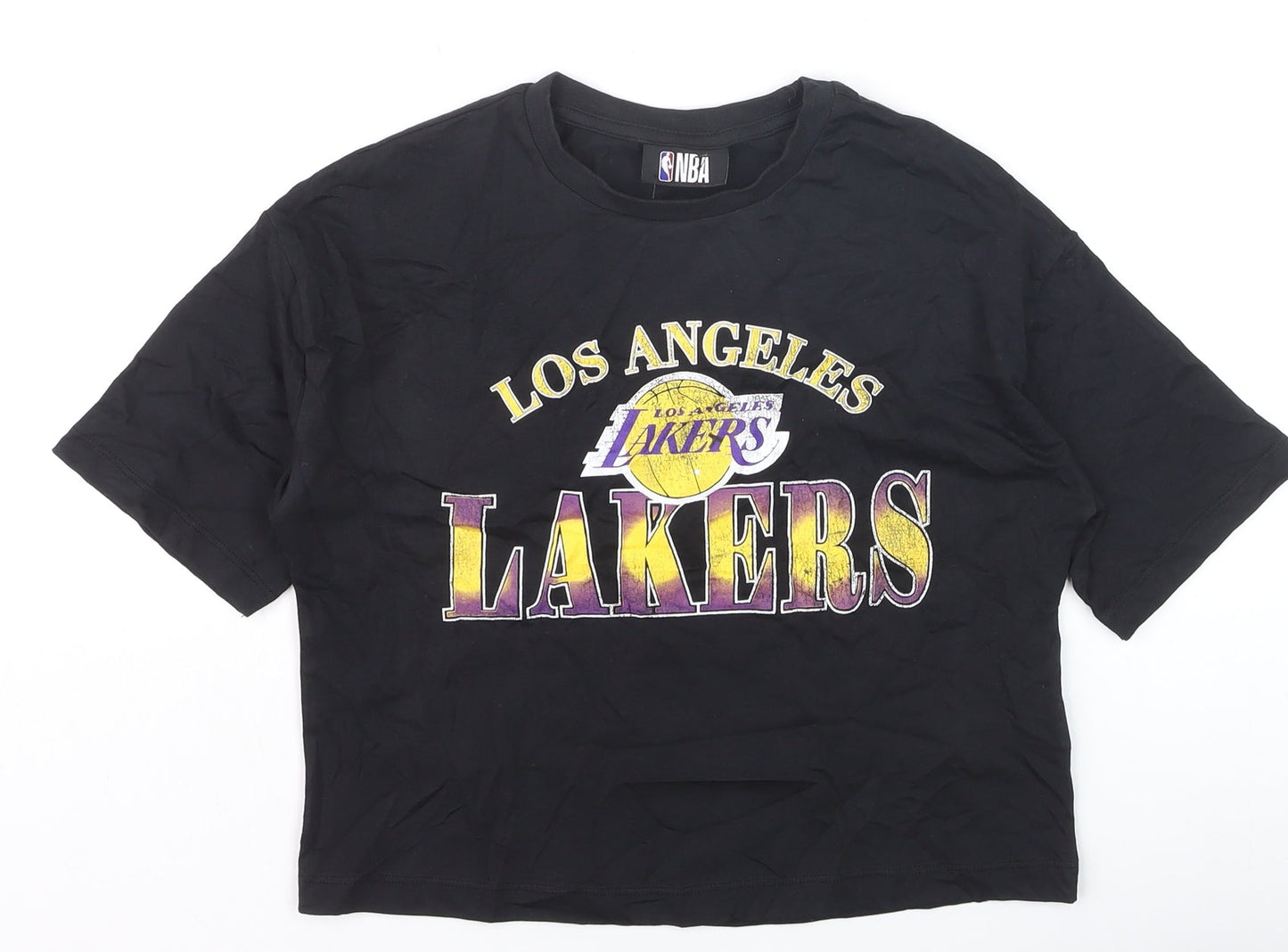 Marks and Spencer Boys Black Los Angeles Lakers NBA Graphic T-Shirt 9-10 Years