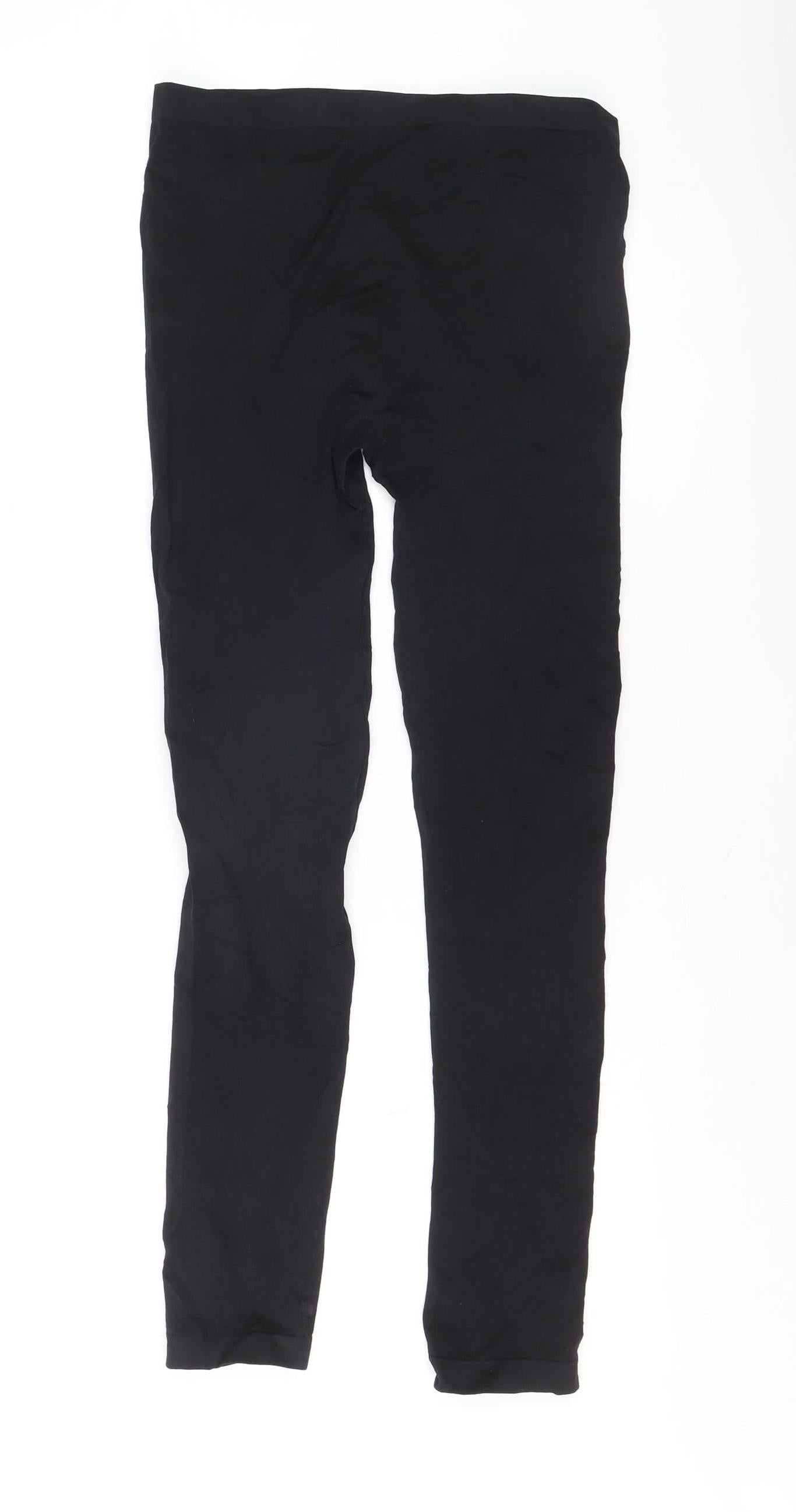 Primark Women's Black Seamless Leggings Size L 14/16 Stretch Comfort