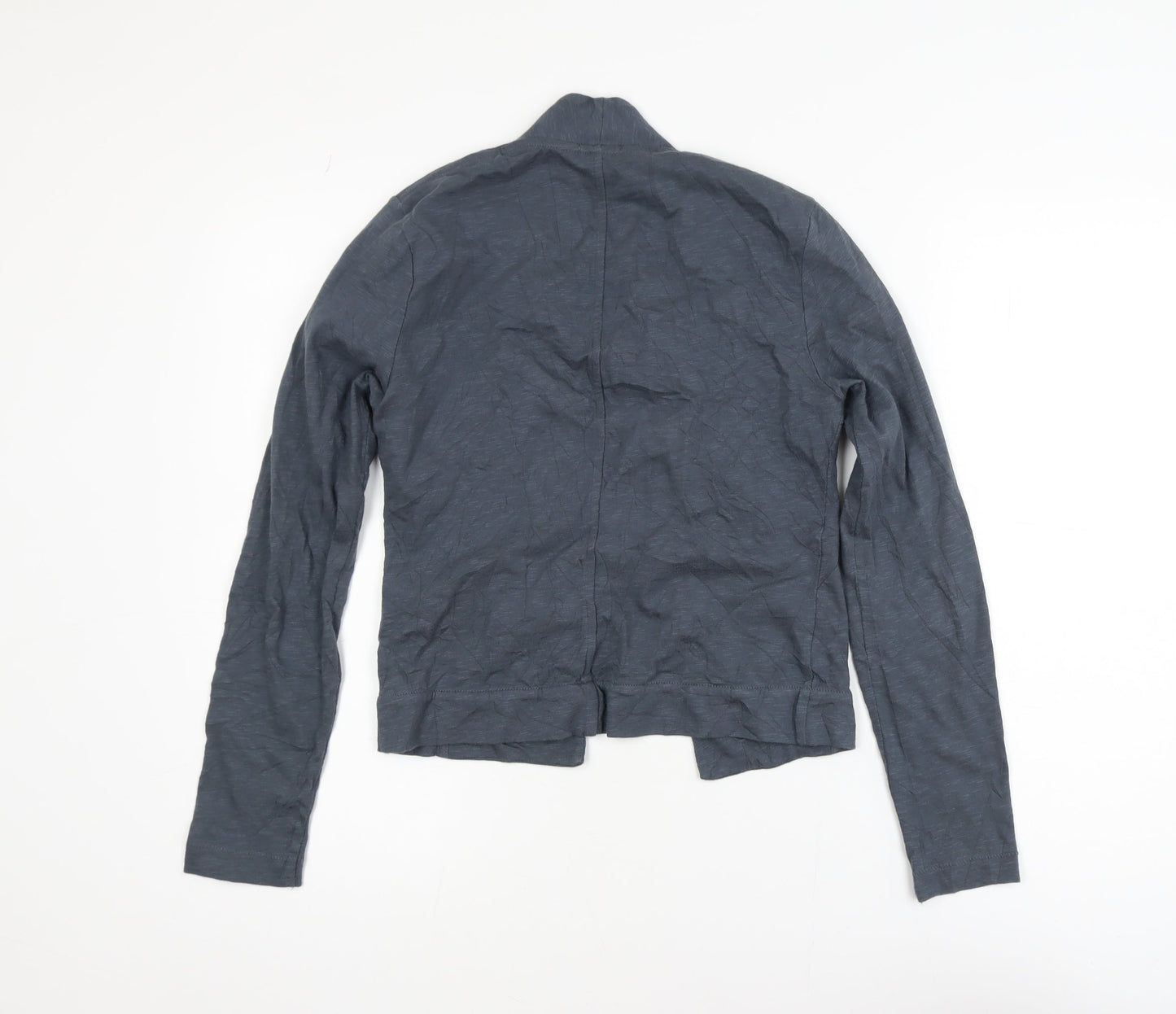 Jigsaw Women's Grey Cotton Blazer XS Lightweight Jersey Jacket