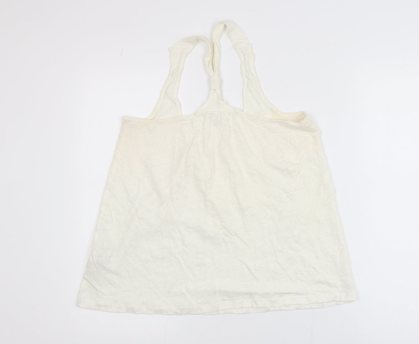 Fat Face Women’s Ivory Linen Camisole Tank Top Size 8