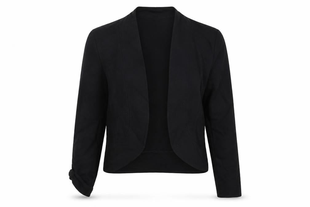 Marks and Spencer Women’s Black Cropped Shawl Blazer Size 14