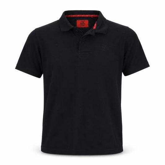 DFND Men’s Black Polo Shirt Medium Cotton Blend Logo