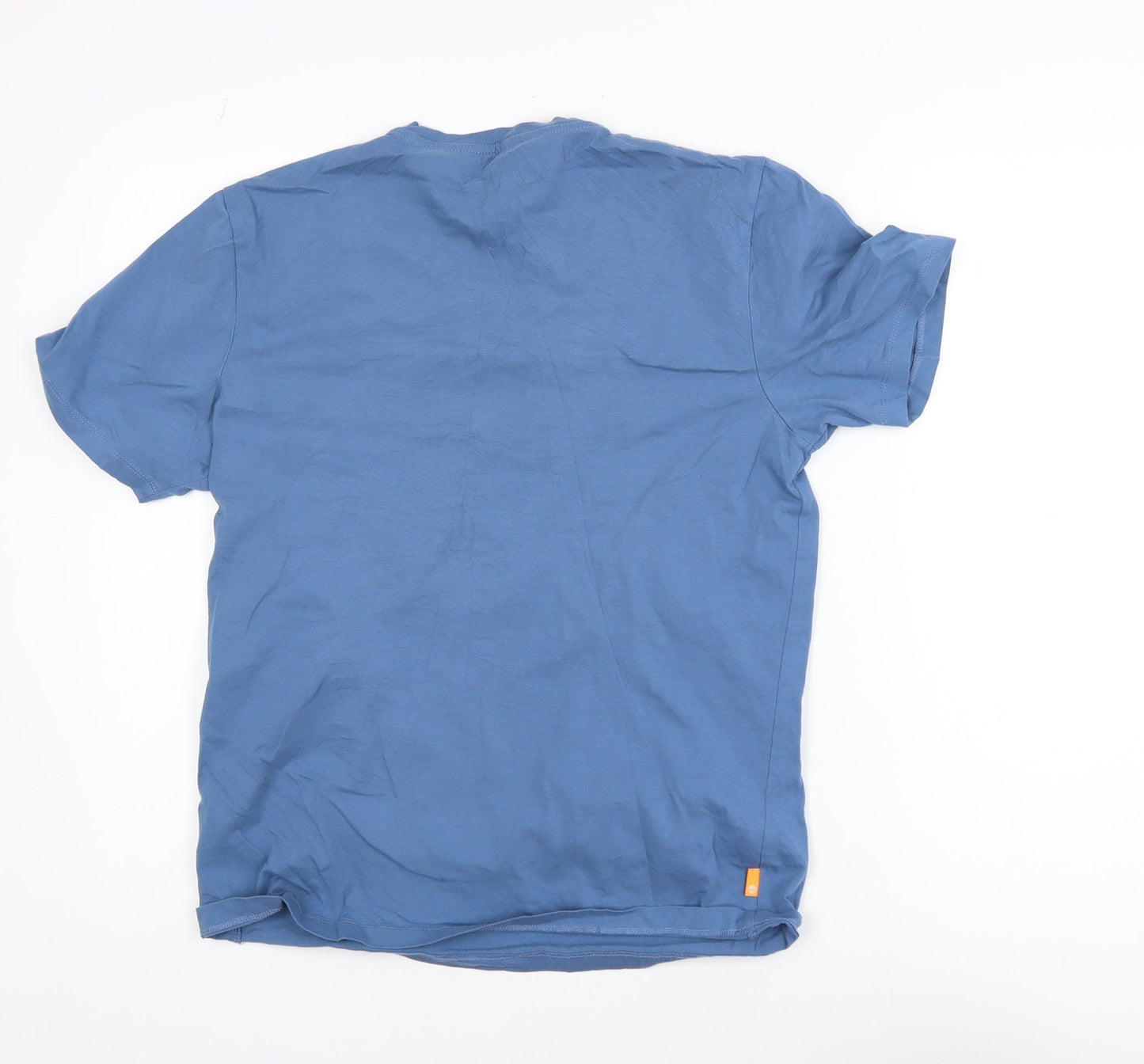 Timberland Men's Blue Regular Fit Organic Cotton Logo T-Shirt Size S