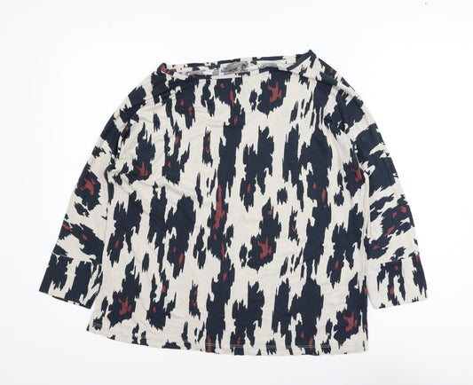 Jaeger Women's Multicoloured Animal Print Viscose Blouse L