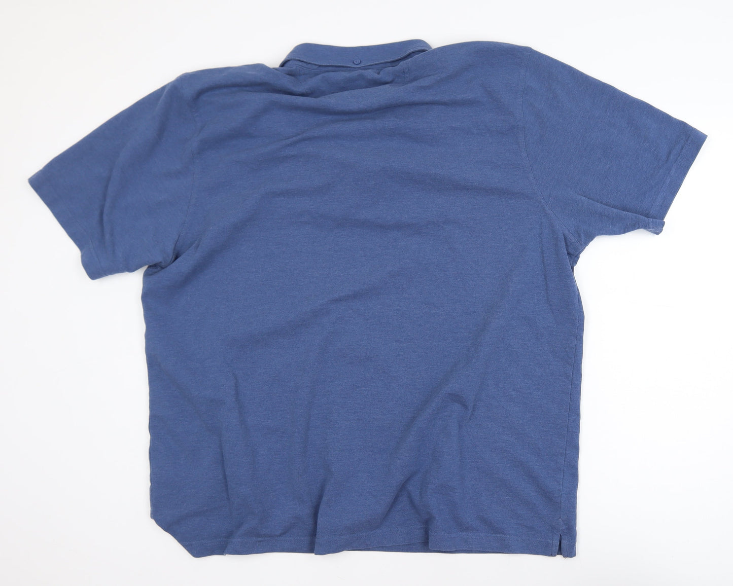 Farah Jeans Men's Blue XL Cotton Blend Short Sleeve Polo Shirt