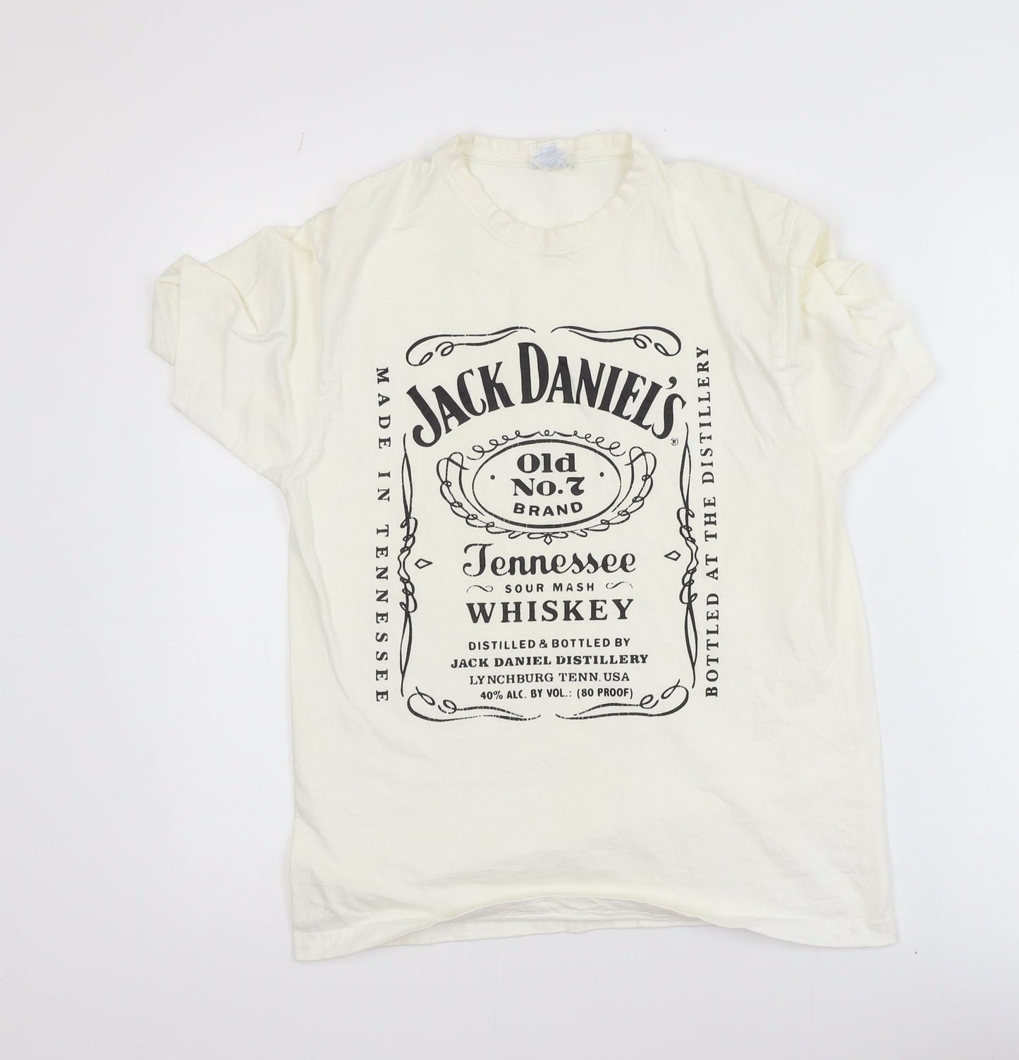 JHK Men's White Jack Daniel's Graphic T-Shirt Size S