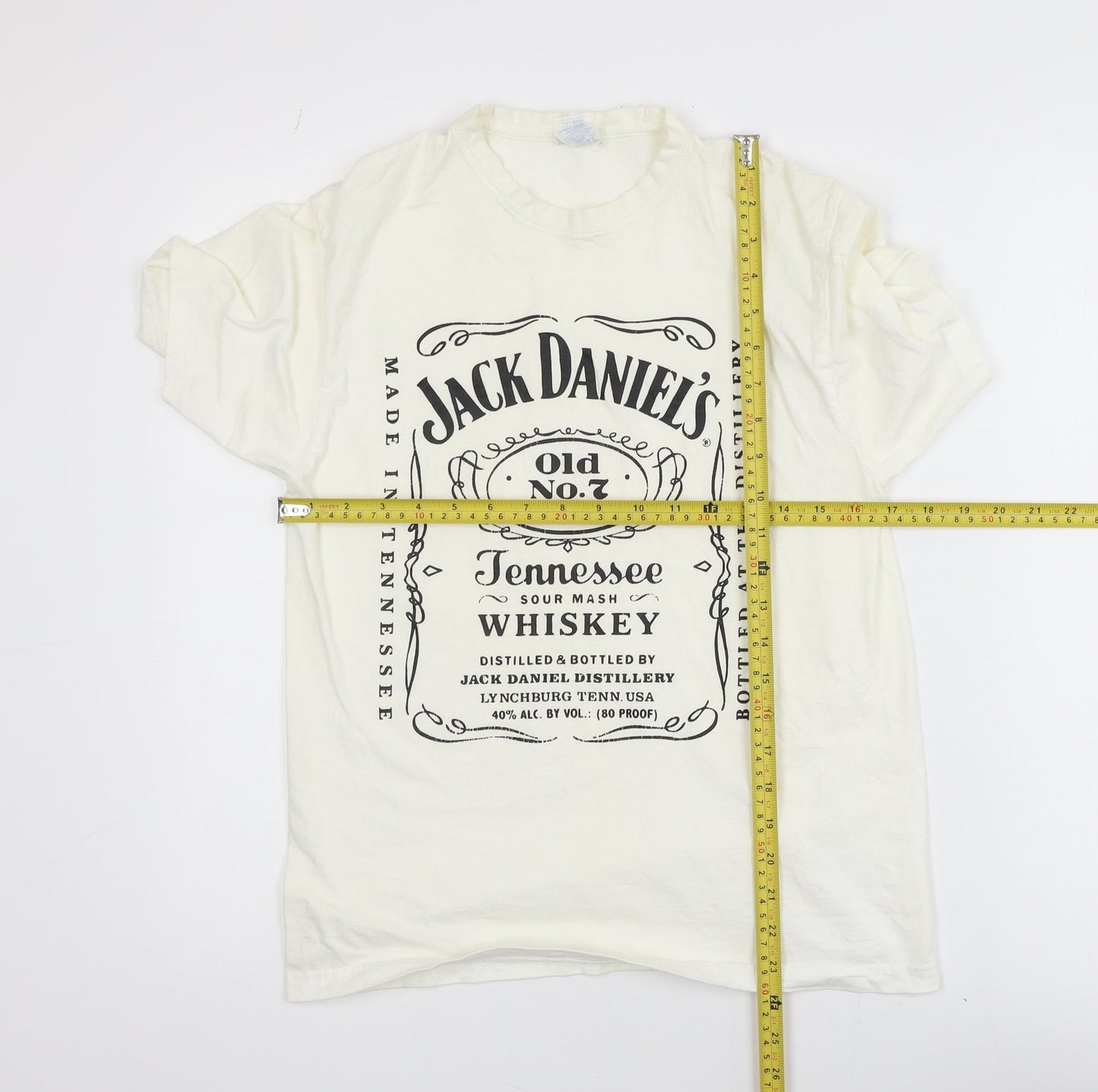 JHK Men's White Jack Daniel's Graphic T-Shirt Size S