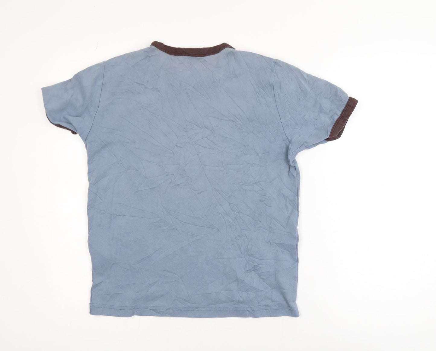 Gsus Industries Women Blue Ringer T-Shirt Size S Casual Jersey