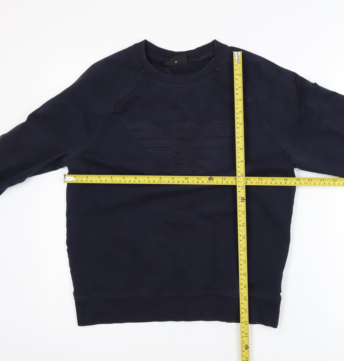 Emporio Armani Men's Blue Crew Neck Pullover Sweatshirt M