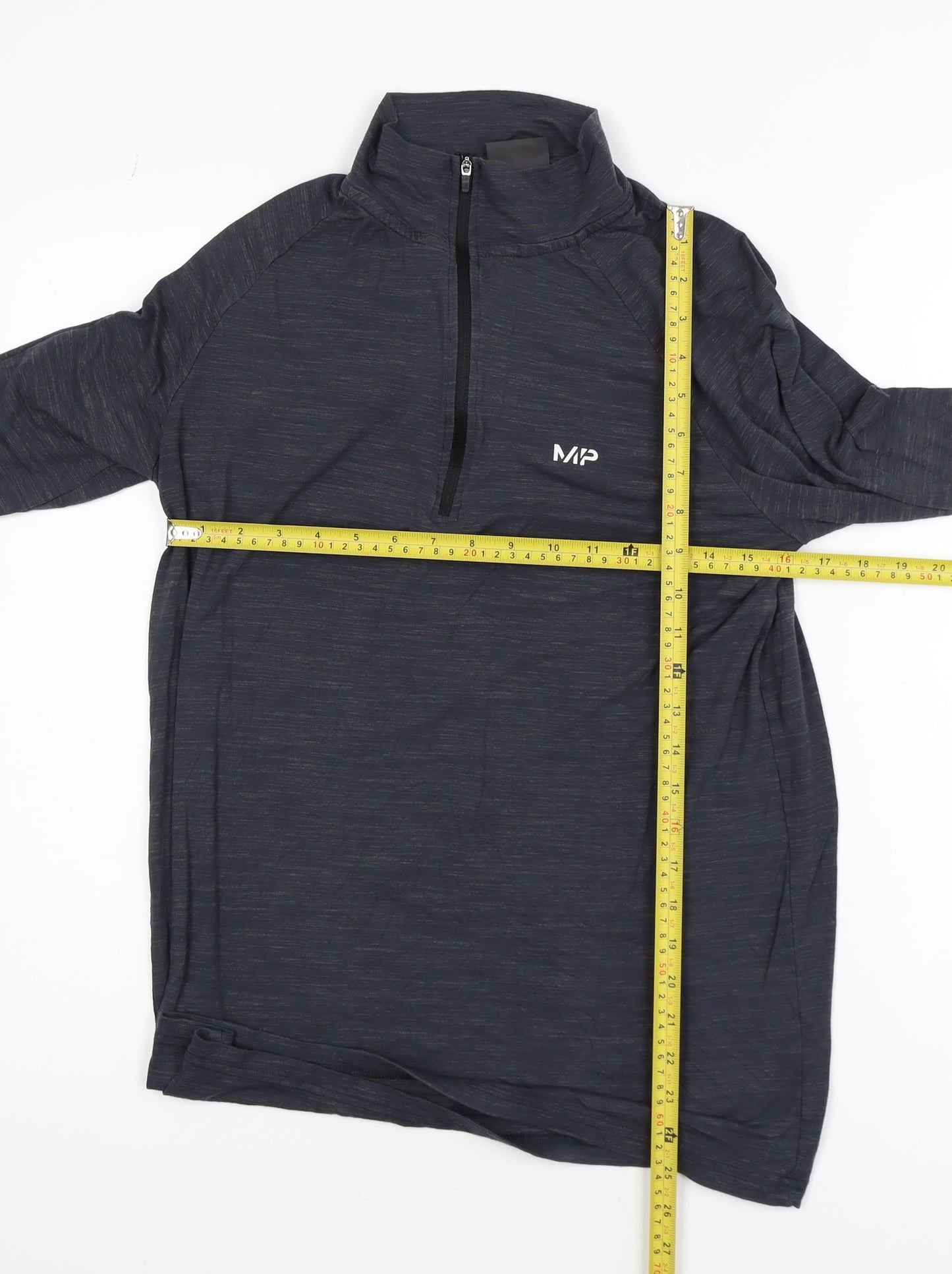 MP Men's Black Medium 1/4 Zip Lightweight Athletic Track Jacket