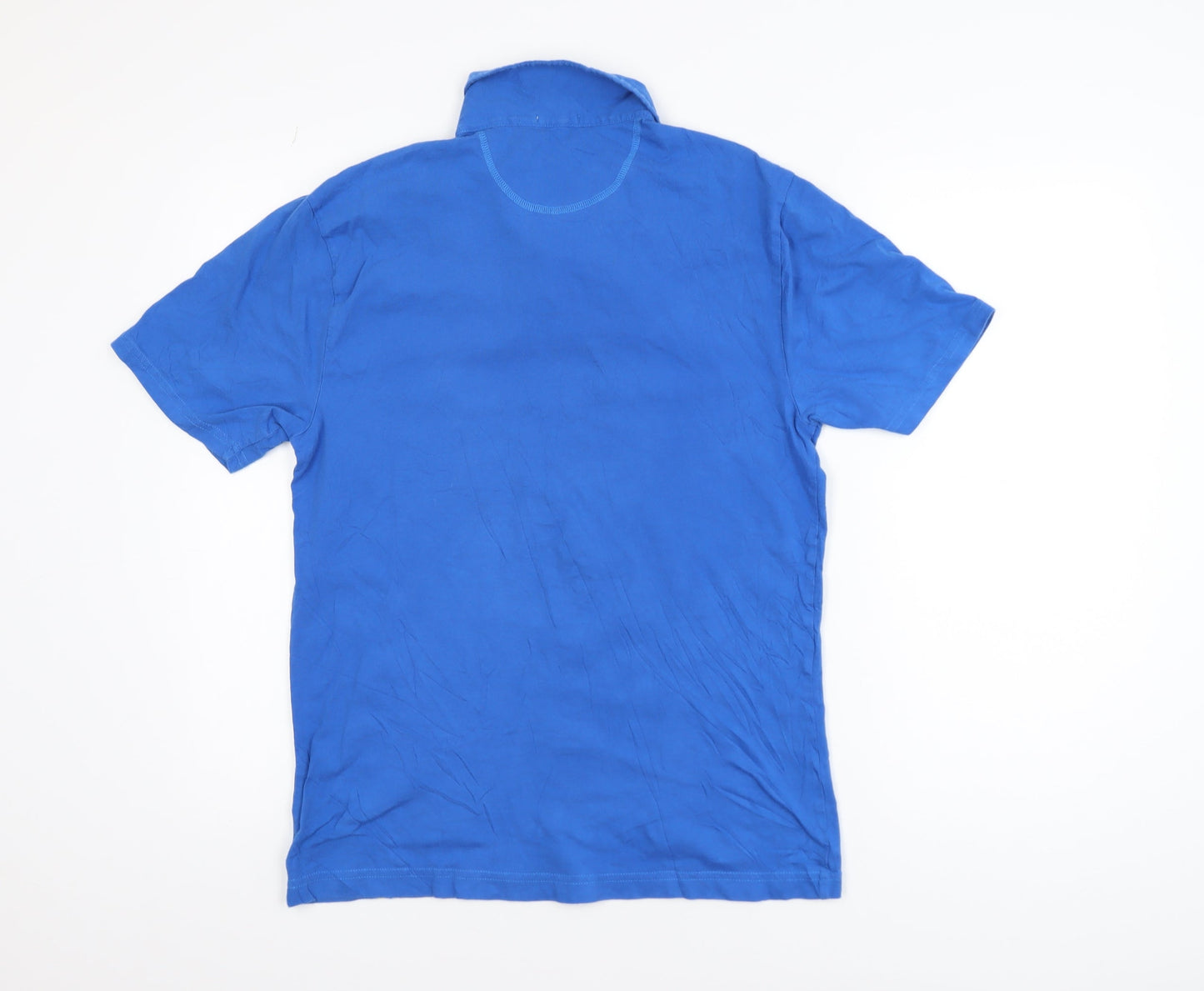 Original Penguin Men's Blue Slim Fit Striped Polo Shirt M