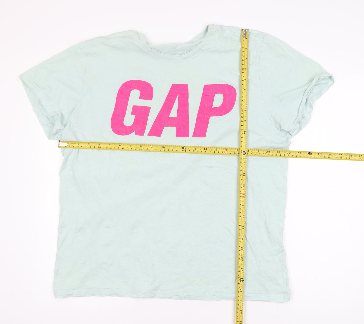 GAP Women's Green Cotton Short Sleeve Graphic T-Shirt Size L