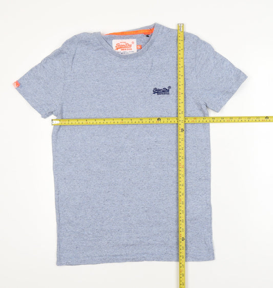 Superdry Men's Blue Crew Neck Short Sleeve Vintage T-Shirt Size S