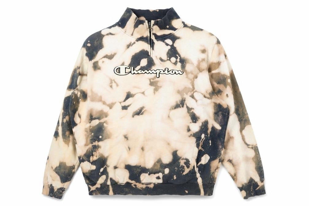 Champion Men's Multicoloured 2XL 1/2 Zip Tie Dye Sweatshirt