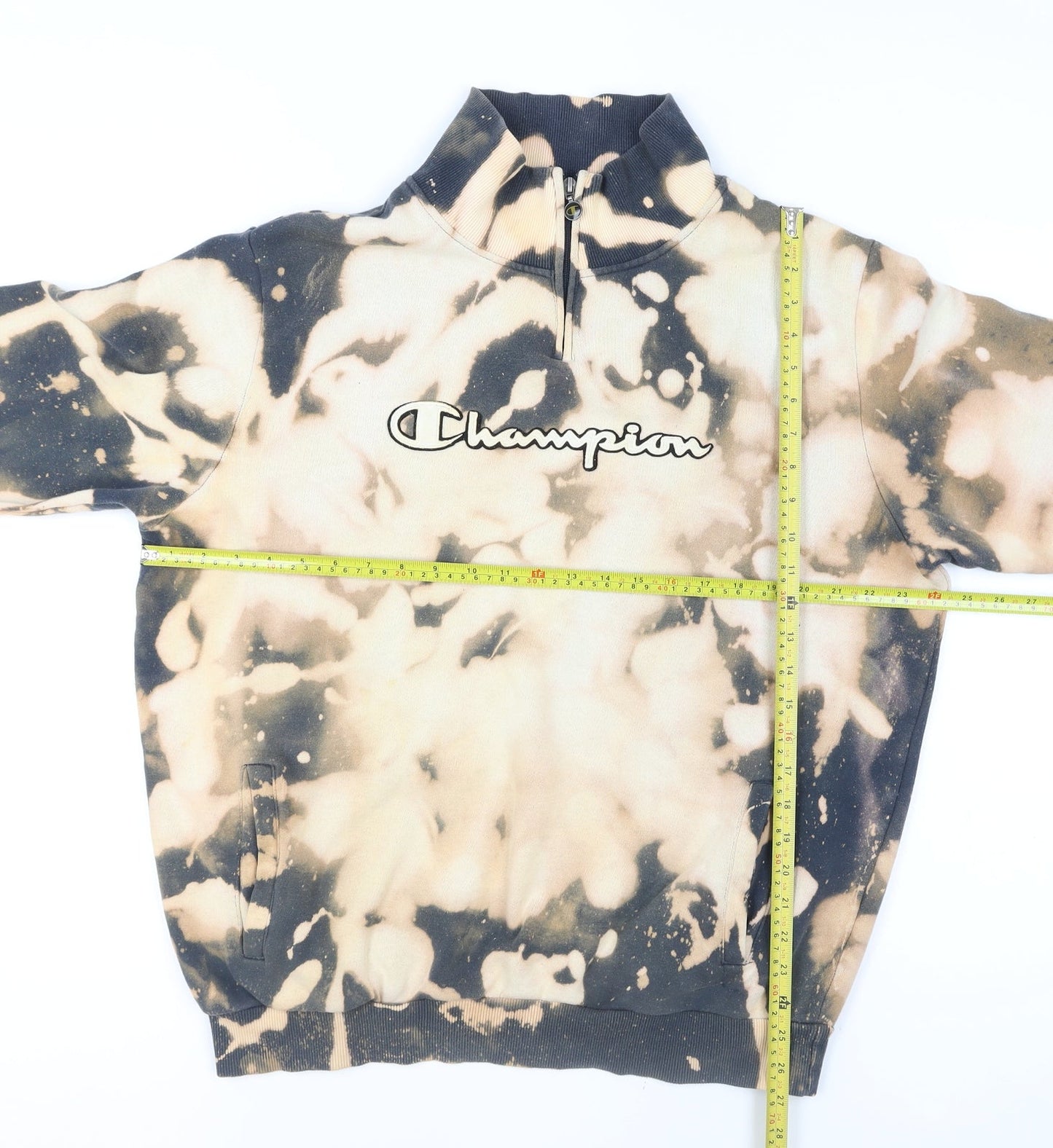 Champion Men's Multicoloured 2XL 1/2 Zip Tie Dye Sweatshirt