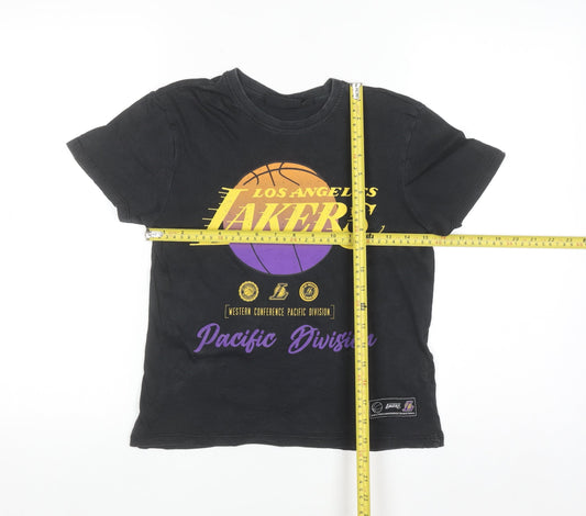 NBA Boys Black Los Angeles Lakers Graphic Print Cotton T-Shirt 8-9 Years