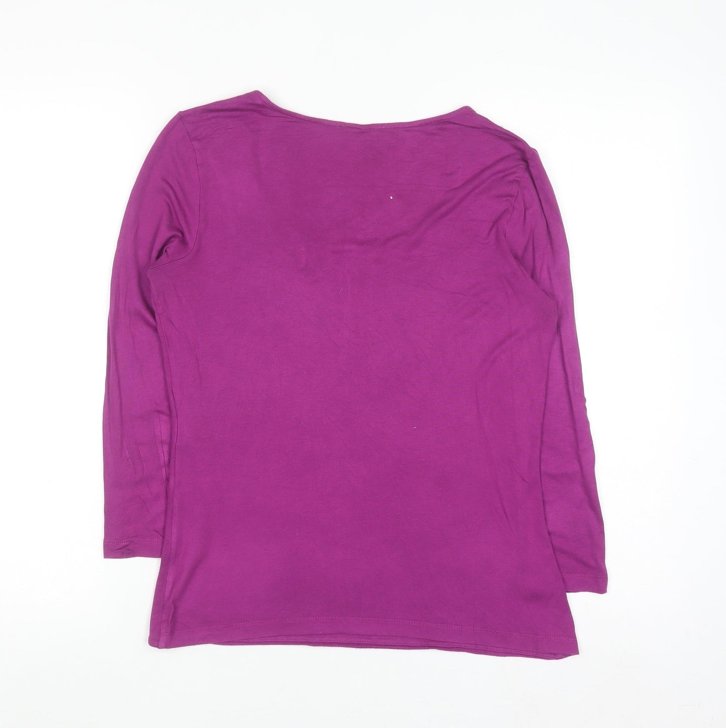 Hobbs Women’s Purple Long Sleeve Scoop Neck Jersey Top M