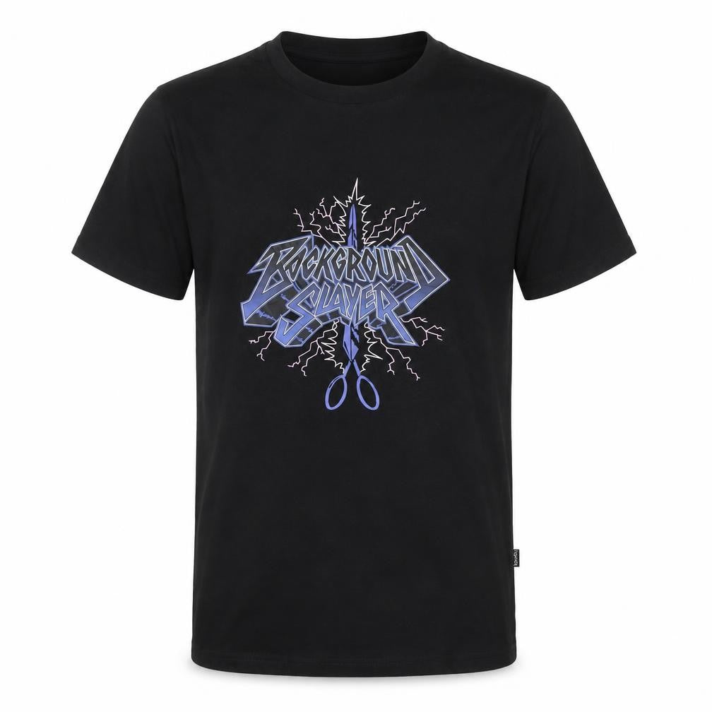 Iqoniq Men's Black 'Background Slayer' Graphic Cotton T-Shirt Size S