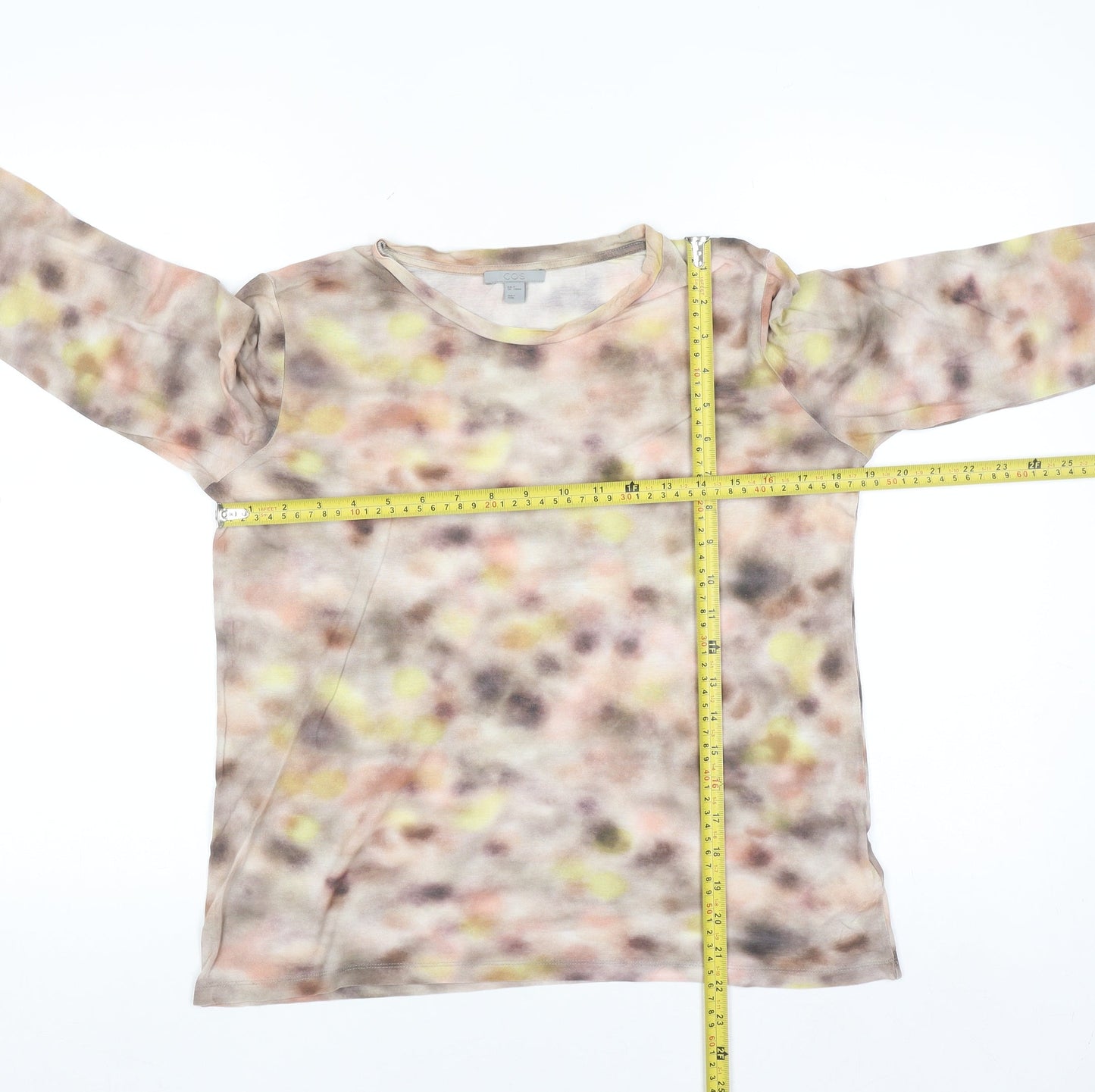 COS Womens Multicoloured Long Sleeve Cotton Jersey Top Size 12
