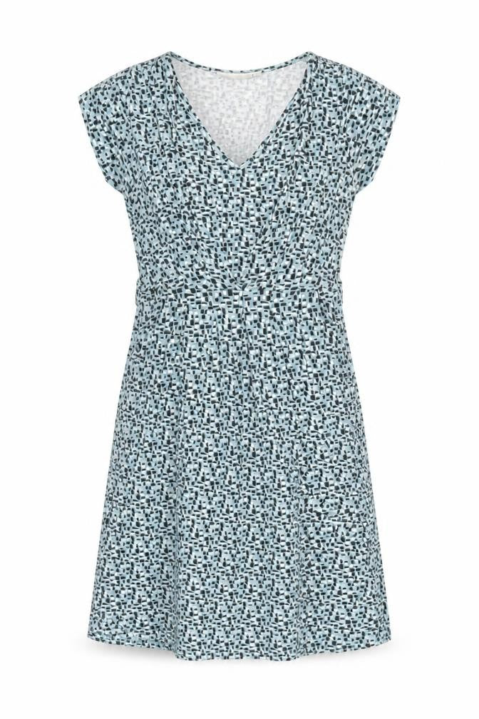 JoJo Maman Bébé Women Blue Geometric Wrap Dress Size S