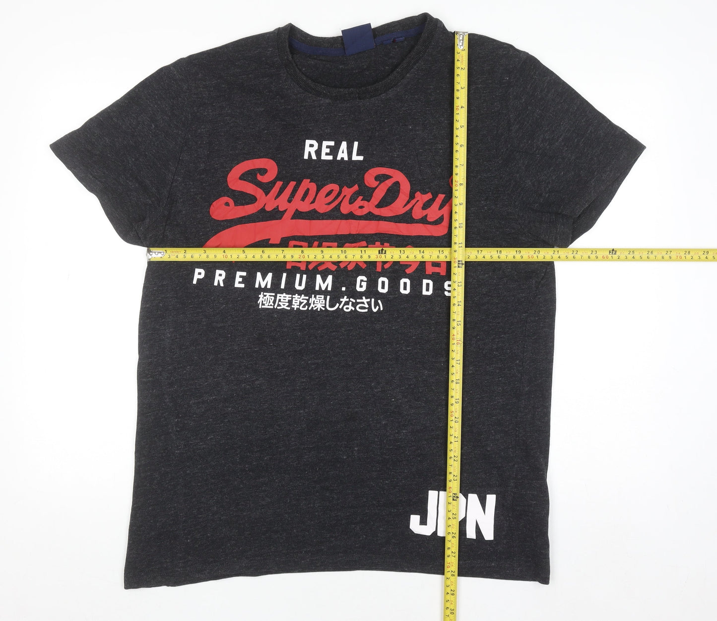 Superdry Men's Charcoal Graphic Print Crew Neck T-Shirt 2XL