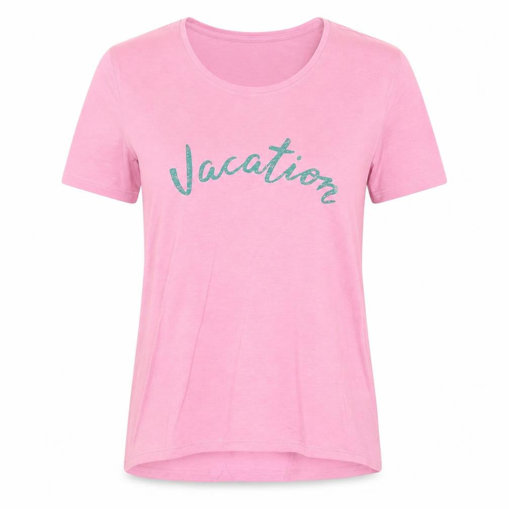 Marks & Spencer Women’s Pink Glitter Vacation T-Shirt Size 6