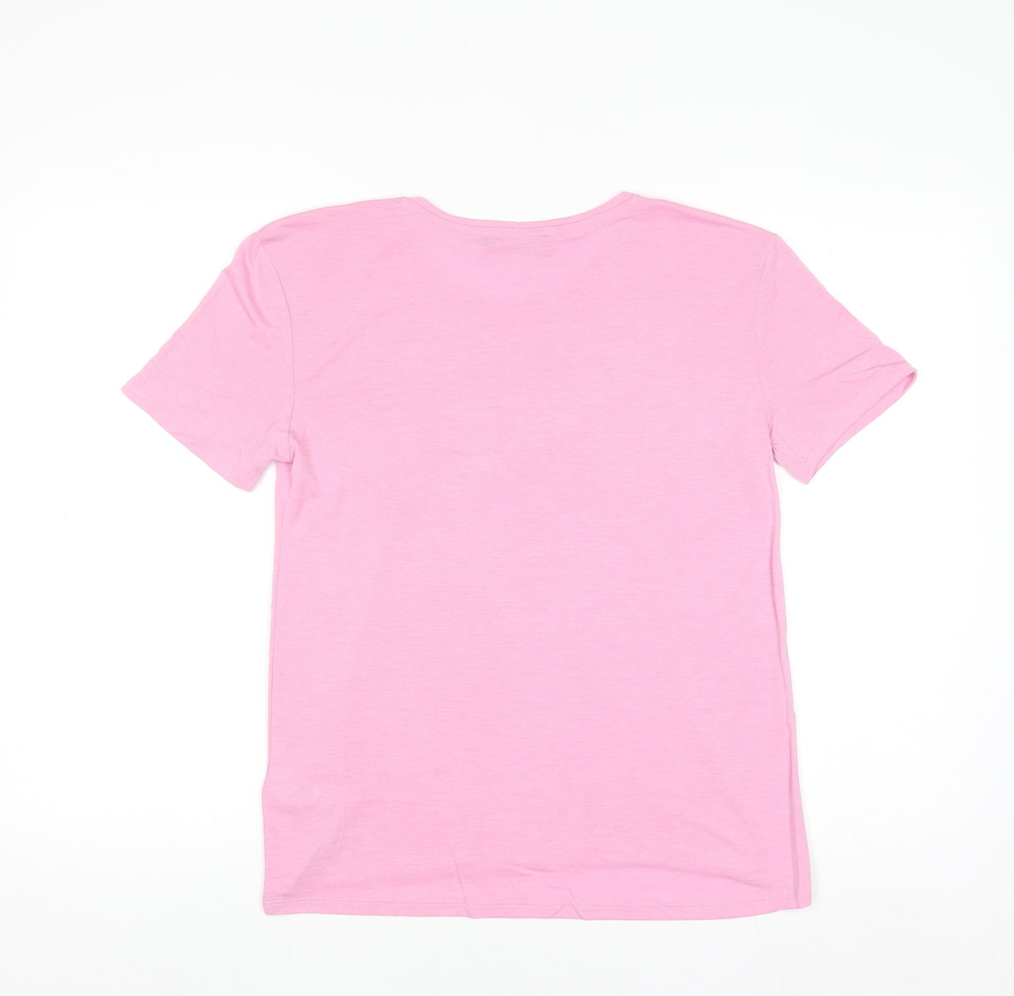 Marks and Spencer Women’s Pink Glitter Vacation T-Shirt Size 6