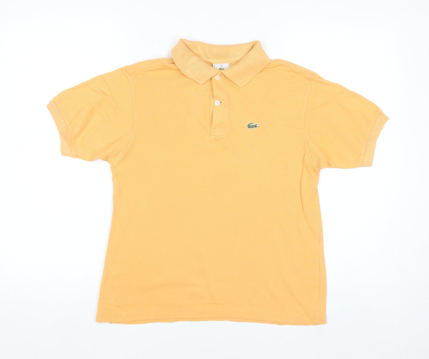 Lacoste Women’s Yellow Polo Shirt Size 14 Cotton Short Sleeve Casual