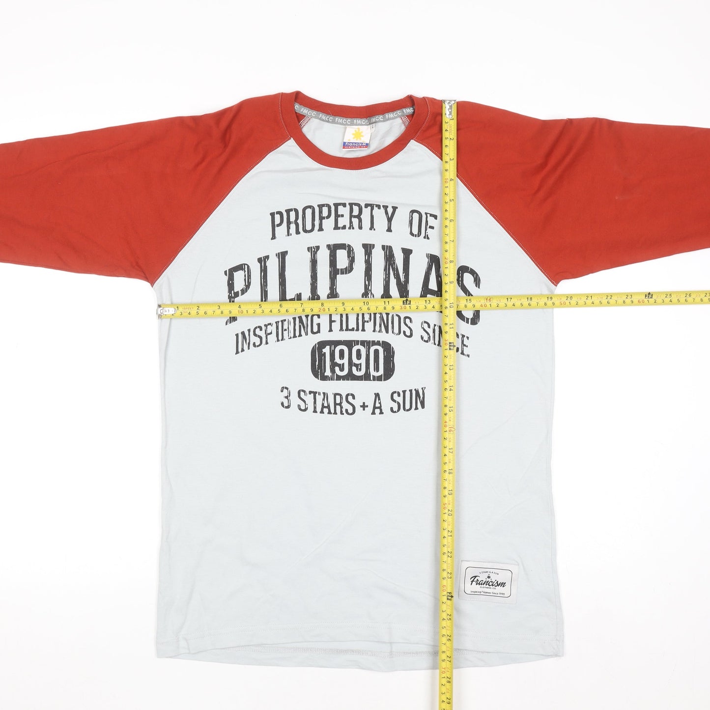 FrancisM Men’s Multicoloured 3/4 Sleeve Graphic Cotton Top L