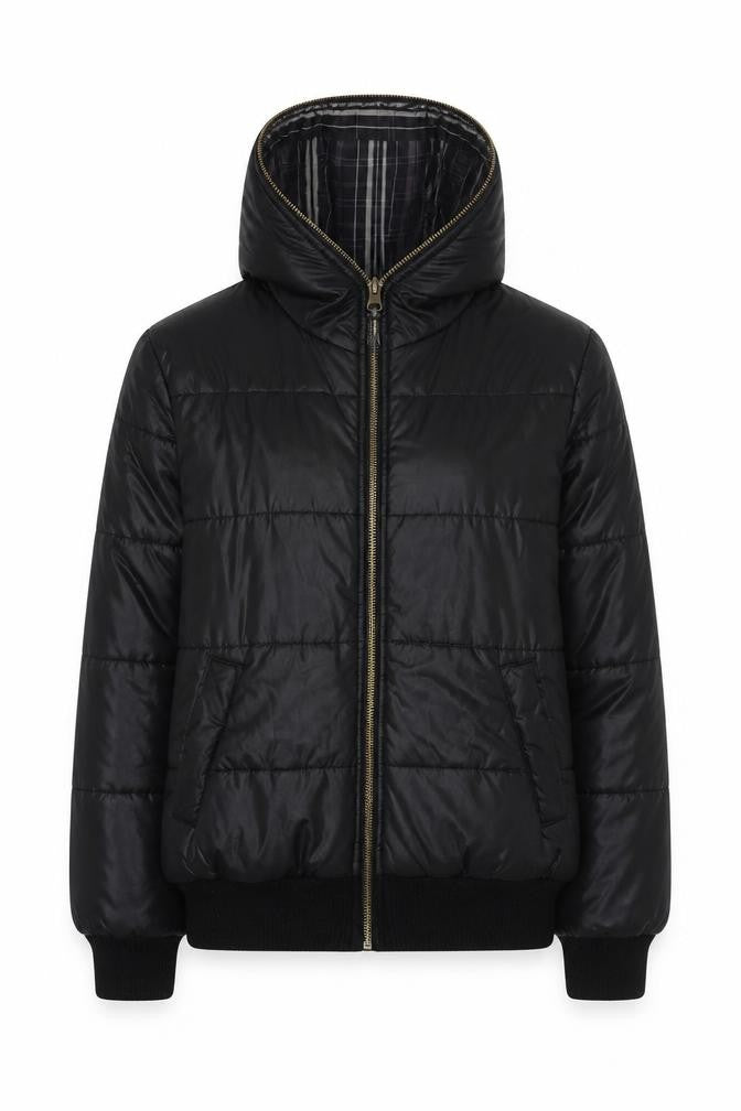 Hang Ten Casual Women's Black L Hooded Puffer Jacket