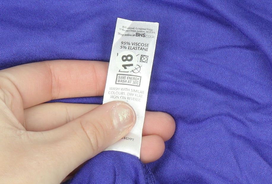 BHS Women’s Royal Blue Viscose Long Sleeve Cardigan Size 12