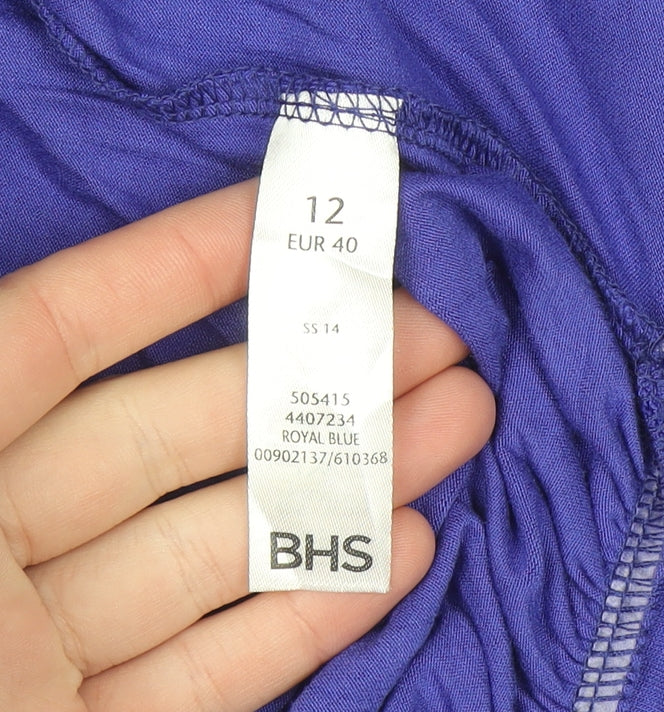 BHS Women’s Royal Blue Viscose Long Sleeve Cardigan Size 12