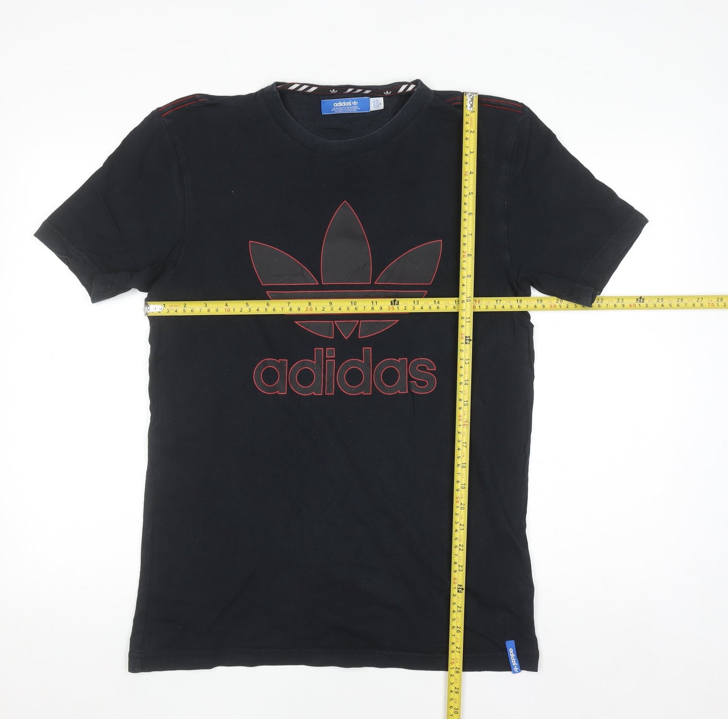 Adidas Men's Black Trefoil Logo Short Sleeve Cotton T-Shirt M