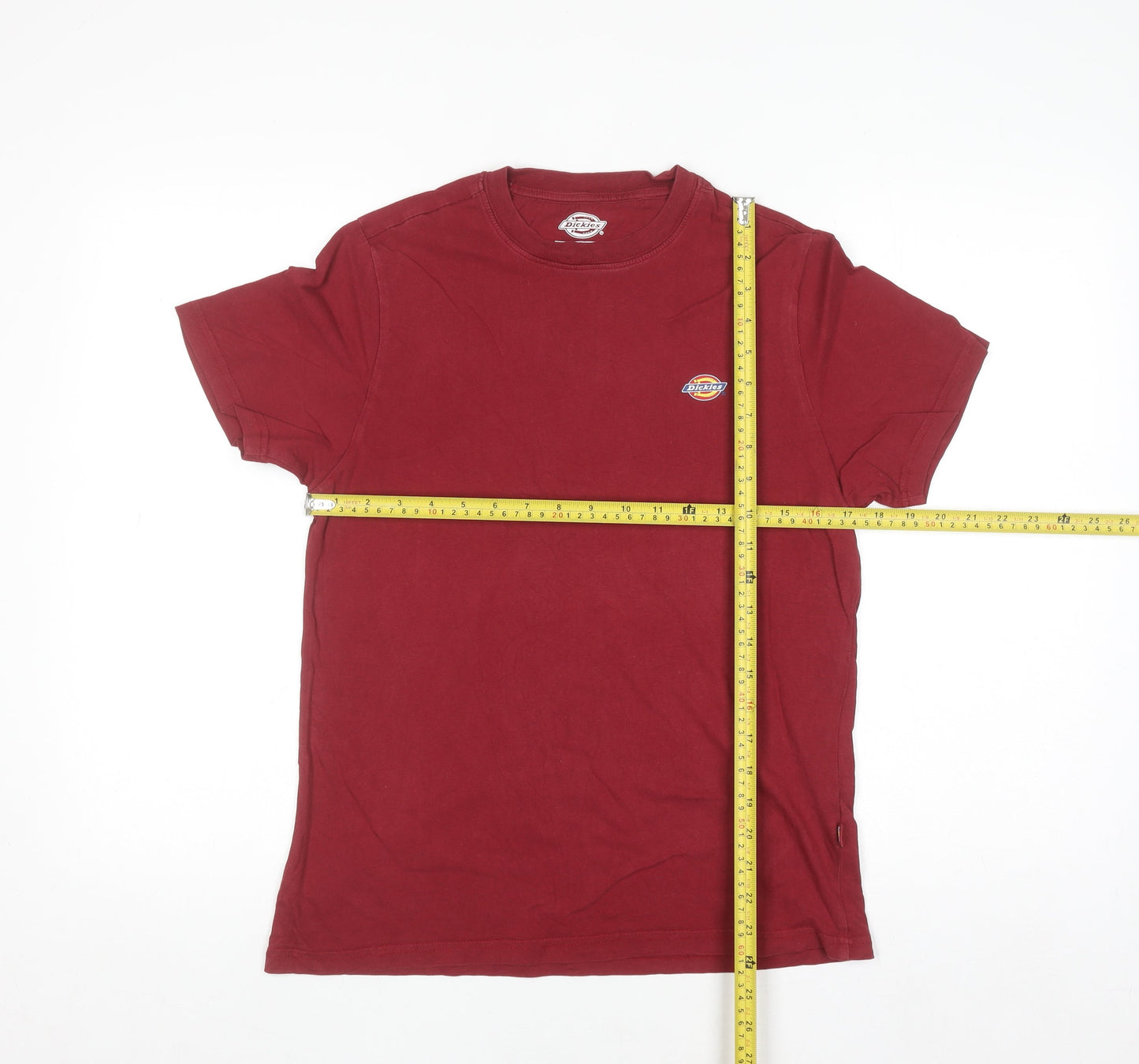 Dickies Men's Red XS Crew Neck Cotton Short Sleeve T-Shirt