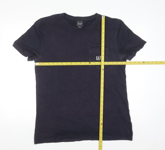 GAP Men's Navy Blue Cotton Pocket T-Shirt Size M Crew Neck