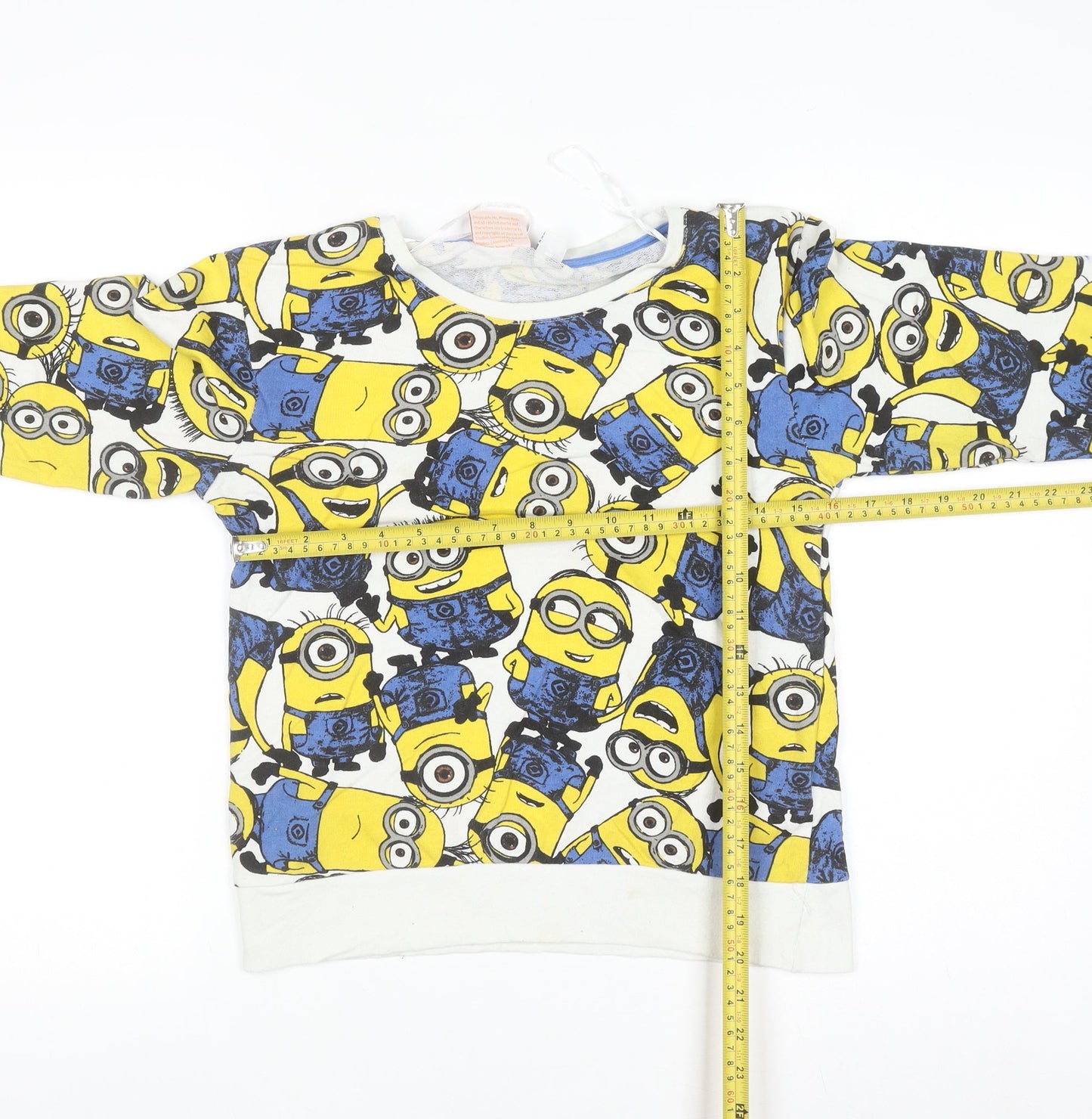 Despicable Me Womens XS Yellow Minions Pullover Sweatshirt