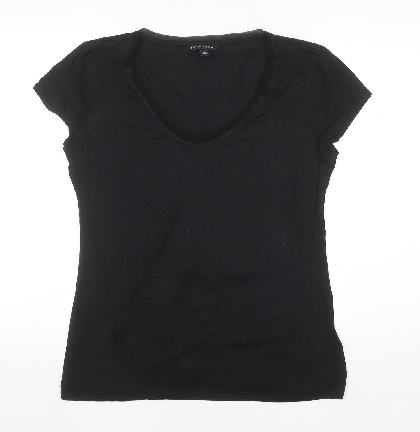 Banana Republic Women’s Black L Slim Fit Scoop Neck T-Shirt
